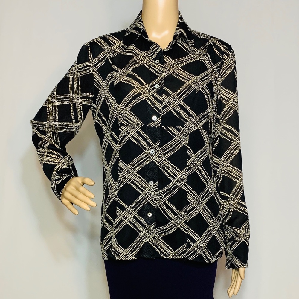 CATO BUTTON DOWN BLOUSE SIZE SMALL